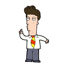 cartoon bored man asking question N11