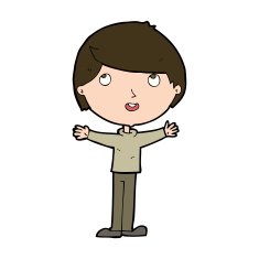 cartoon happy boy N253