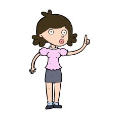 cartoon woman with idea N270