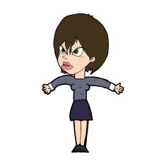 cartoon annoyed girl N24
