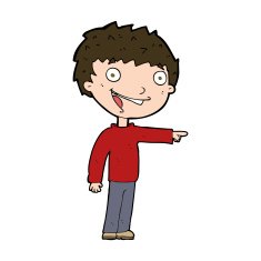 cartoon happy boy laughing N31