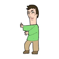 cartoon angry man N110