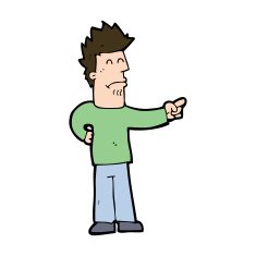 Cartoon Man Pointing N221