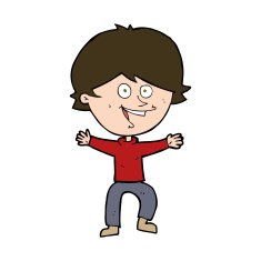cartoon happy boy laughing N32