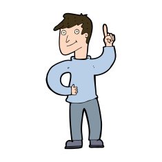 cartoon man with great idea N41