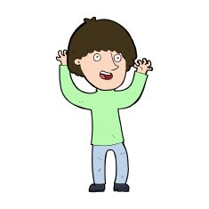 cartoon happy boy laughing N33
