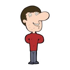 cartoon happy man N494