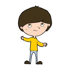 cartoon happy boy N255