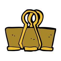 cartoon brass clip N9