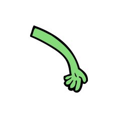 cartoon monster arm N105