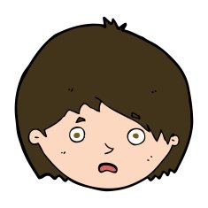 cartoon unhappy boy N62