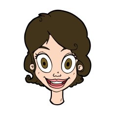 cartoon happy woman N278