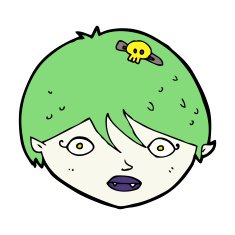 cartoon vampire face N39