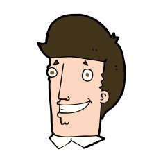 cartoon happy man N495