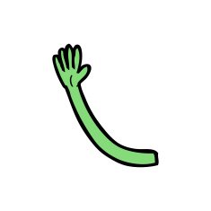 cartoon monster arm N108