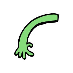 cartoon monster arm N109