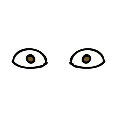 cartoon staring eyes N11