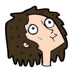 cartoon staring woman N43