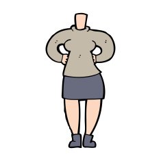 cartoon female body (add photos or mix and match cartoons) N253