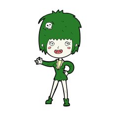 Cartoon Vampire Girl N249
