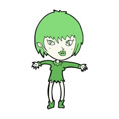 Cartoon Vampire Girl N250