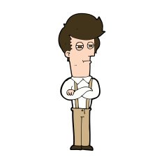 cartoon annoyed man N85