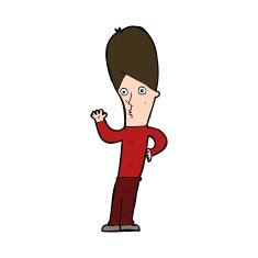 Cartoon Man Waving N37