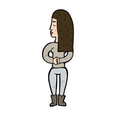 cartoon woman ignoring N26