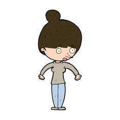 cartoon woman staring N32