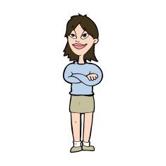 cartoon proud woman N29