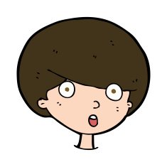 Cartoon Surprised Boy N30