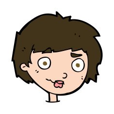 cartoon confused woman N118