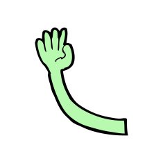 cartoon monster arm N114