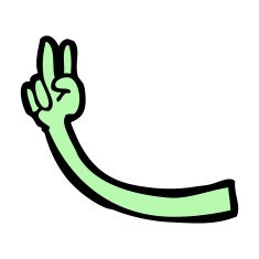 cartoon monster arm N115