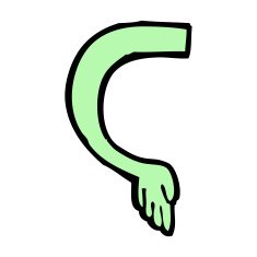 cartoon monster arm N119