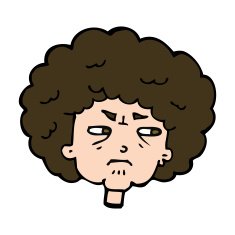 cartoon bitter old woman N20