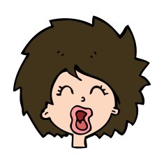 Cartoon Woman Screaming N16