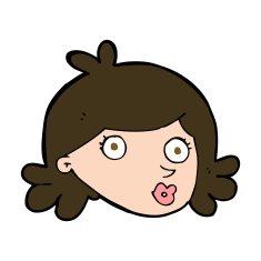 cartoon pretty face N10