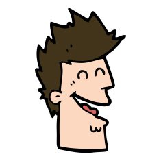 cartoon happy man N499