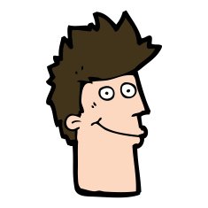 cartoon happy man N500