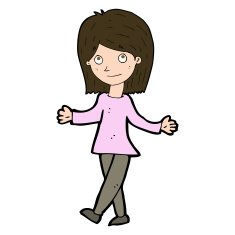 cartoon woman with no worries N41
