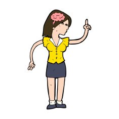 cartoon woman with clever idea N11