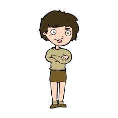 cartoon annoyed woman N203