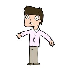 cartoon shocked man N134