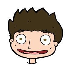 cartoon happy boy N257