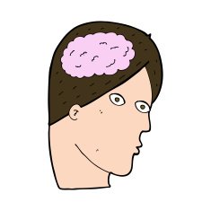 cartoon head with brain symbol N41