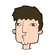 cartoon curious man N74