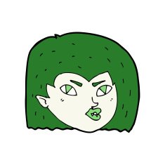 cartoon vampire face N42