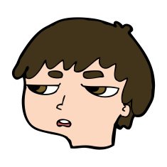 cartoon annoyed boy N40
