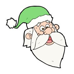 cartoon jolly santa claus face N10